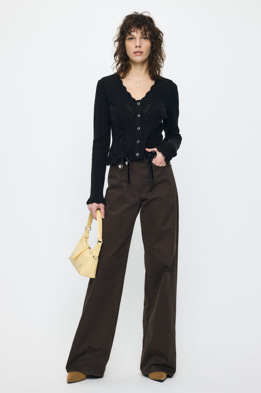 MOUSSY「CROSS CHINO WIDE STRAIGHT」|デニム|