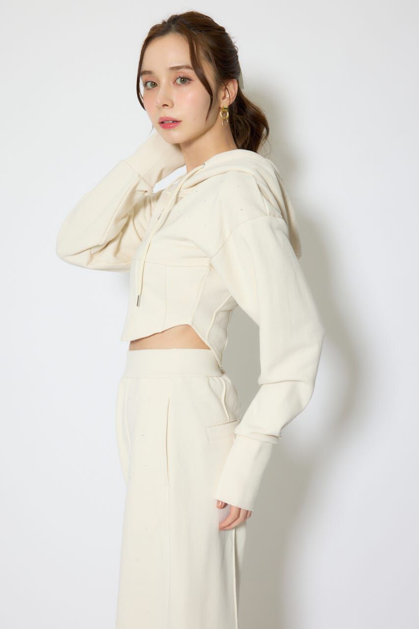 rienda「ビスチェディティールフードスウェット」|Tシャツ・カットソー|