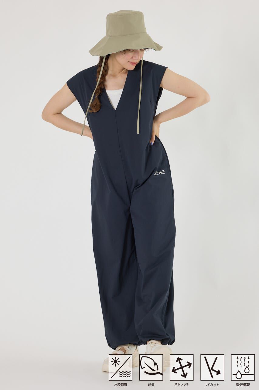 RODEO CROWNS「(OP)ラッシュガード サロペット」|その他|BLK