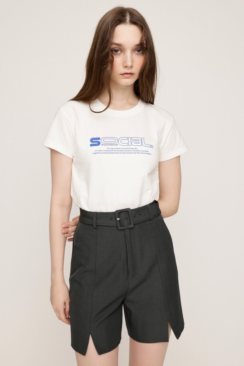 SLY「CREWNECK PRINT Tシャツ」|Tシャツ・カットソー|WHT