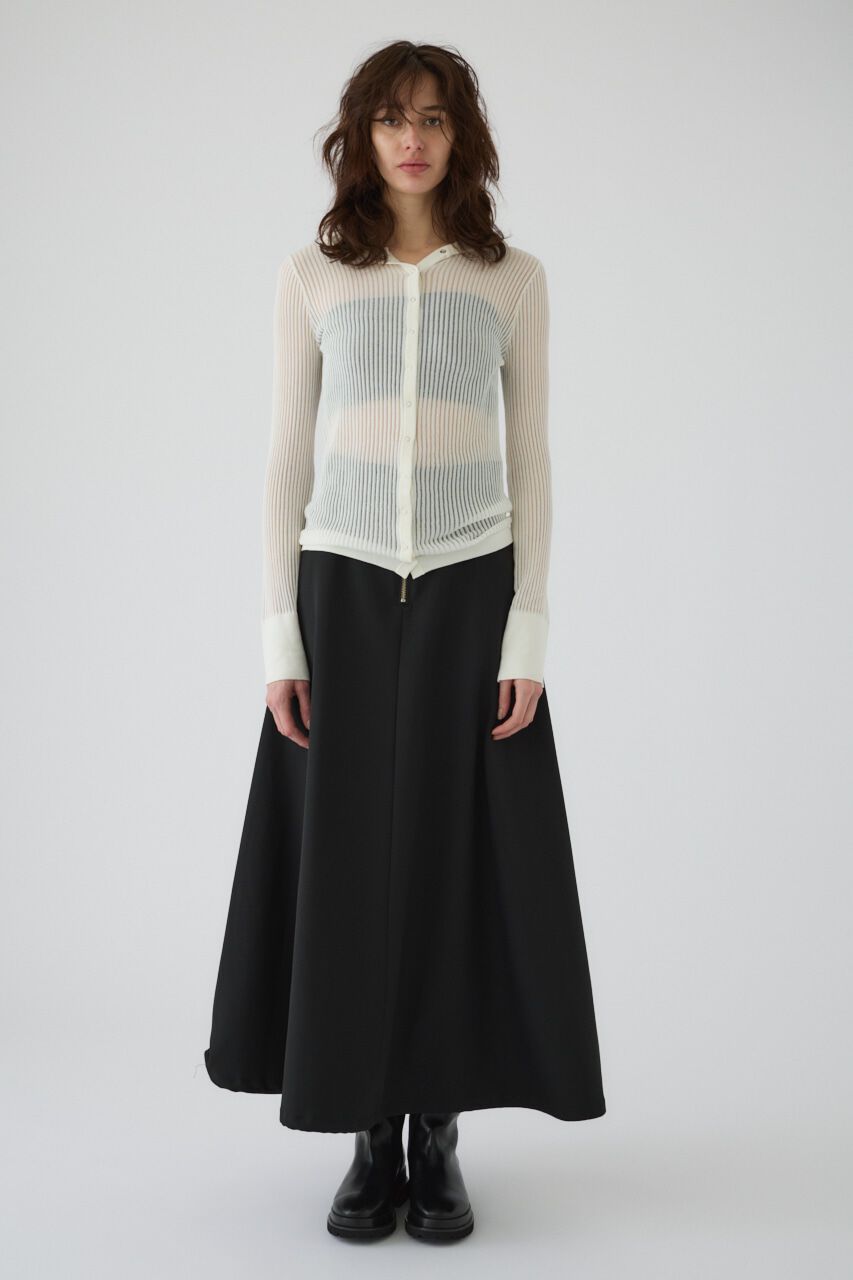 RIM.ARK 「Sheer ribbed hoodie」|ニット・セーター|