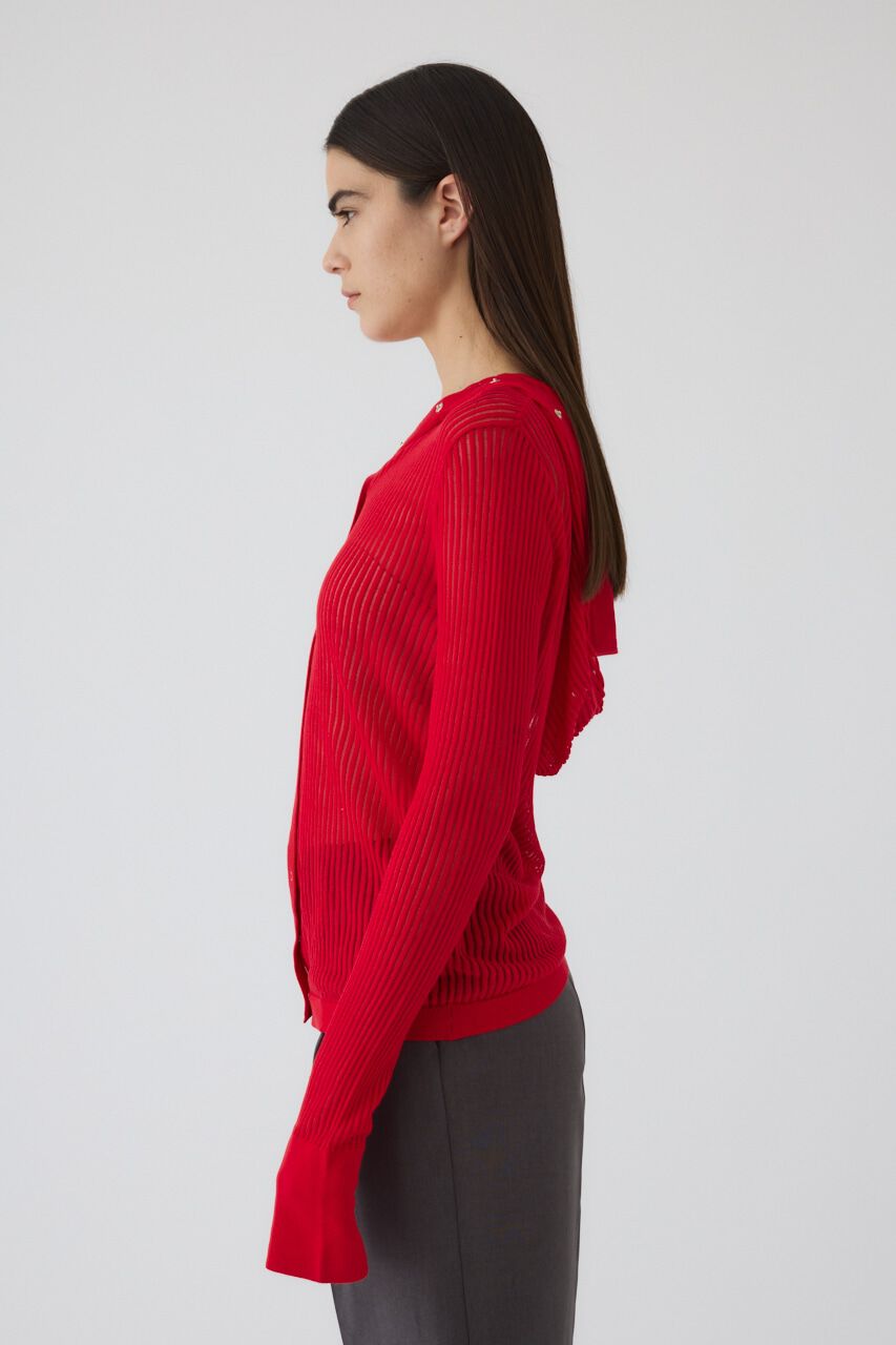 RIM.ARK 「Sheer ribbed hoodie」|ニット・セーター|