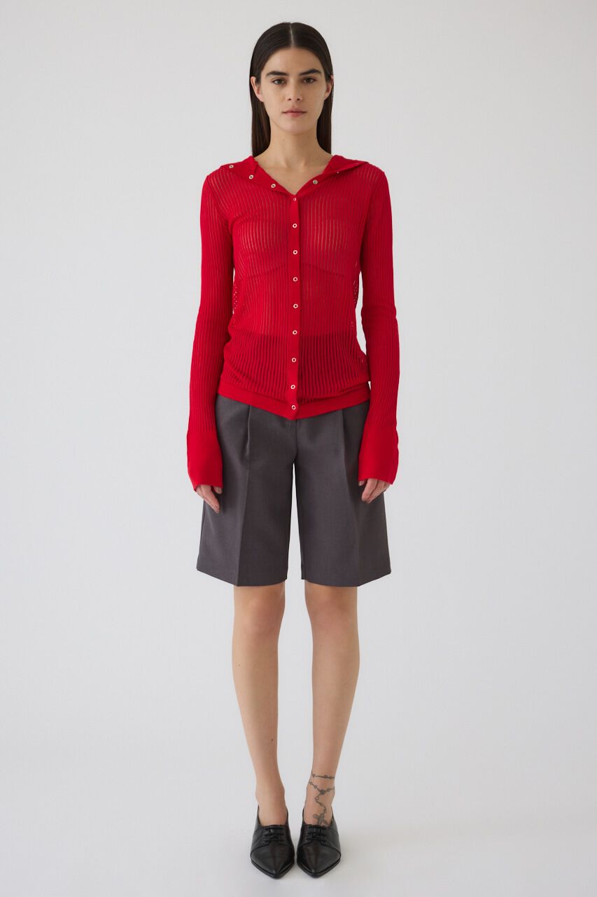 RIM.ARK 「Sheer ribbed hoodie」|ニット・セーター|