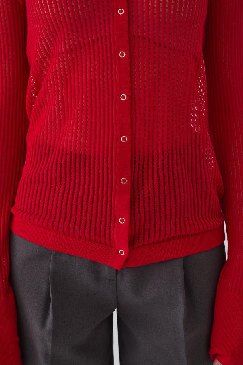 RIM.ARK 「Sheer ribbed hoodie」|ニット・セーター|