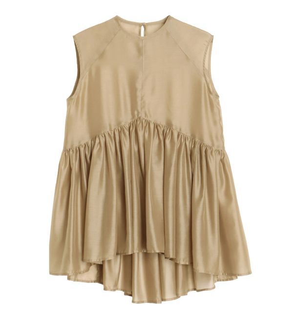 ELENDEEK「SHEER PEPLUM BL」|シャツ・ブラウス|マスタード