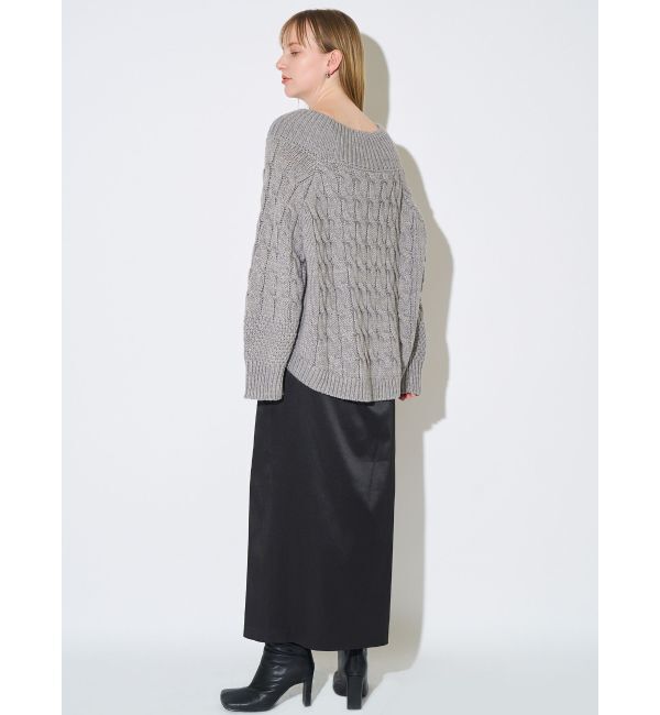 ELENDEEK「V-NECK CABLE KT」|ニット・セーター|