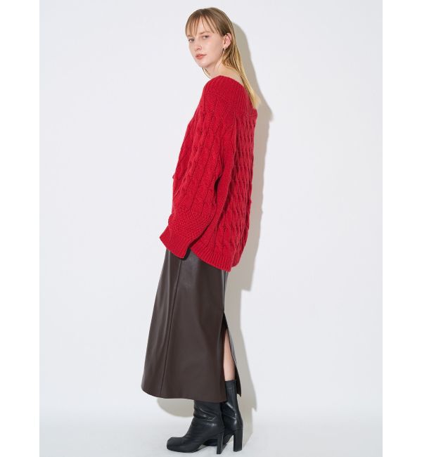 ELENDEEK「V-NECK CABLE KT」|ニット・セーター|