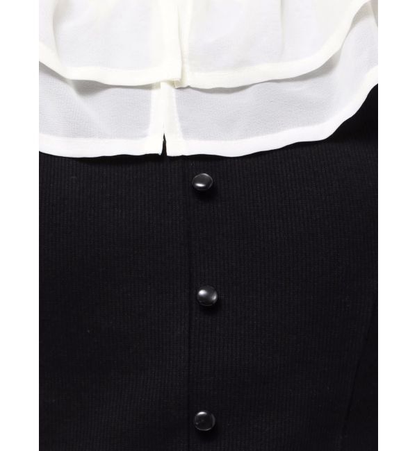 RESEXXY「ラッフルカラーリブトップス」|ニット・セーター|