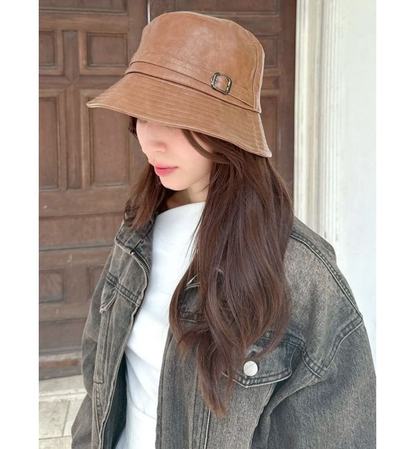 RESEXXY「フェイクレザーバケットハット」|ハット|