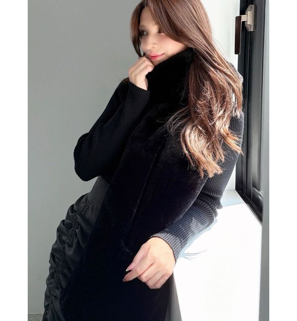 RESEXXY「フェイクファーマフラー」|マフラー|ブラック