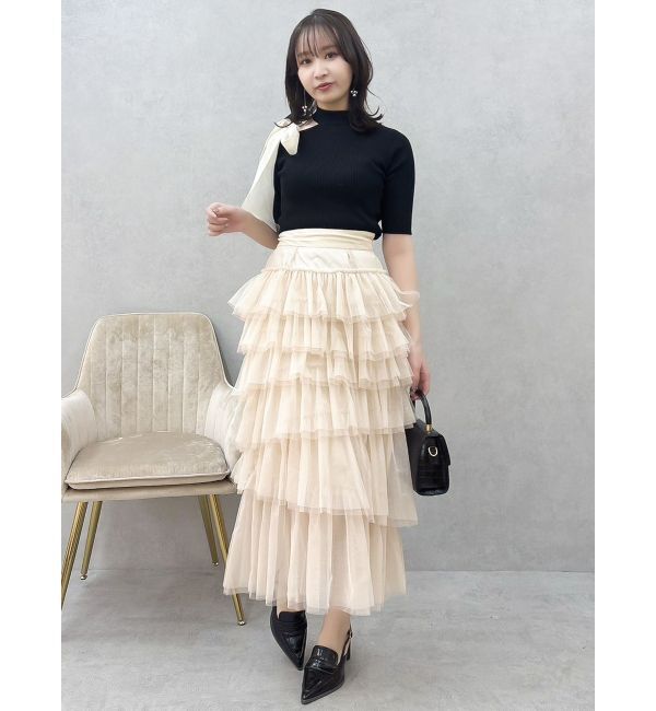 dazzlin「ティアードチュールスカート」|スカート|