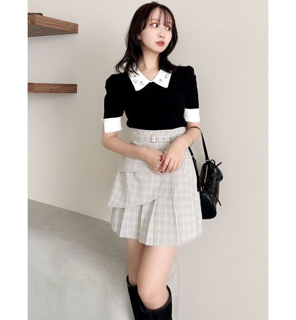 dazzlin「レイヤードプリーツミニスカート」|スカート|