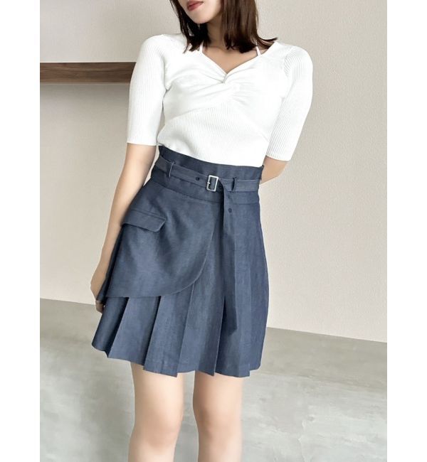 dazzlin「レイヤードプリーツミニスカート」|スカート|