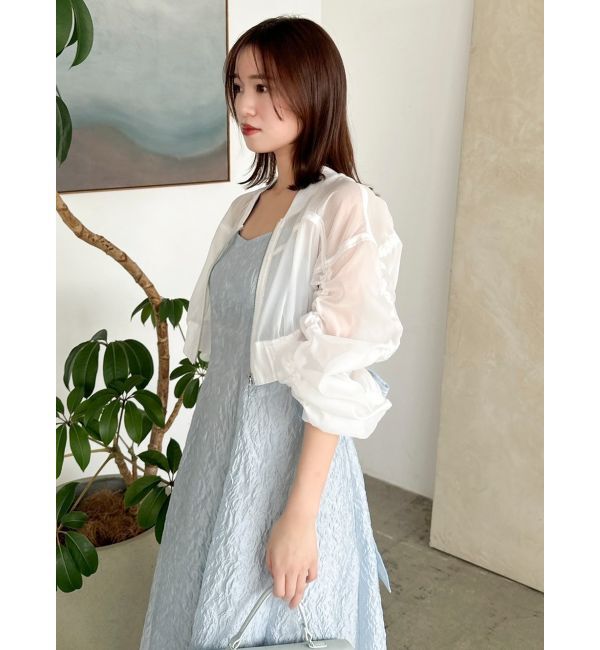 dazzlin「ドロストギャザーシアーブルゾン」|ブルゾン・スタジャン|