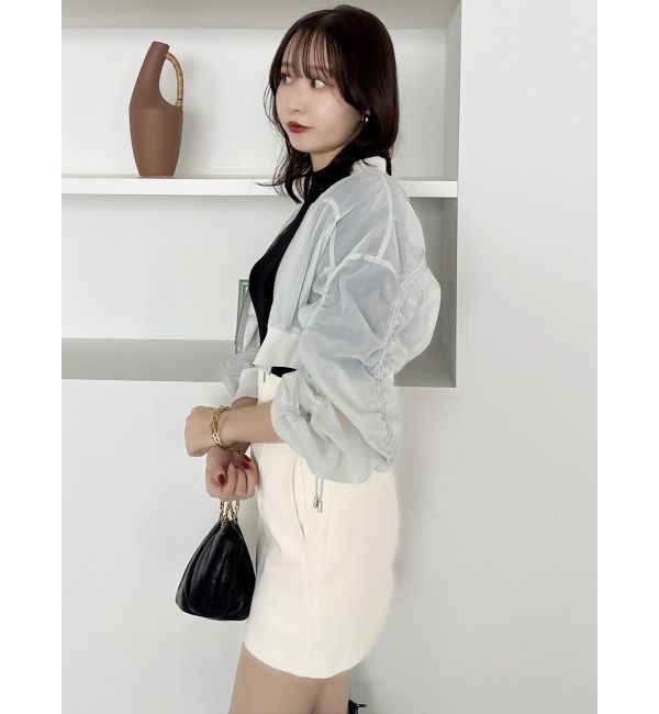 dazzlin「ドロストギャザーシアーブルゾン」|ブルゾン・スタジャン|