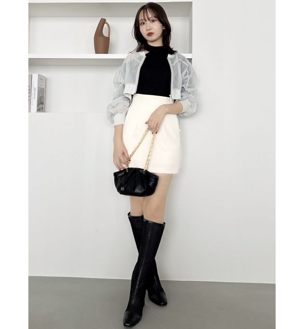 dazzlin「ドロストギャザーシアーブルゾン」|ブルゾン・スタジャン|