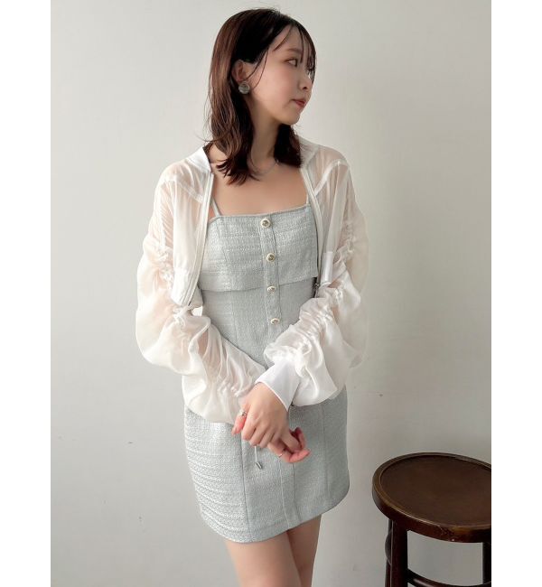 dazzlin「ドロストギャザーシアーブルゾン」|ブルゾン・スタジャン|