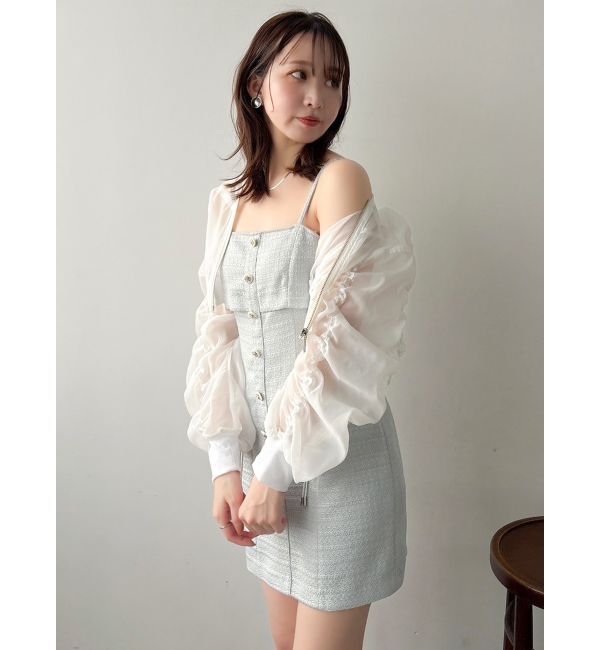 dazzlin「ドロストギャザーシアーブルゾン」|ブルゾン・スタジャン|