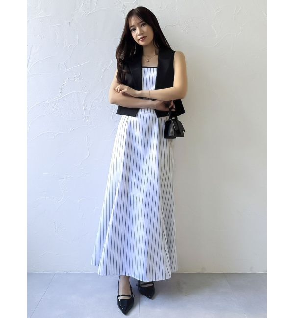 dazzlin「クロップドジレセットアップ」|ワンピース|