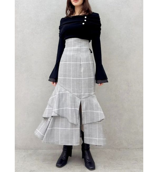 dazzlin「オフショルライクギャザーニット」|ニット・セーター|