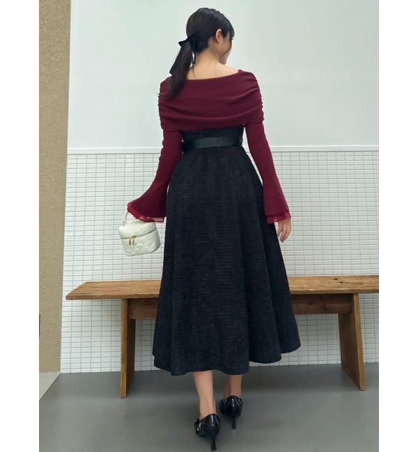 dazzlin「オフショルライクギャザーニット」|ニット・セーター|