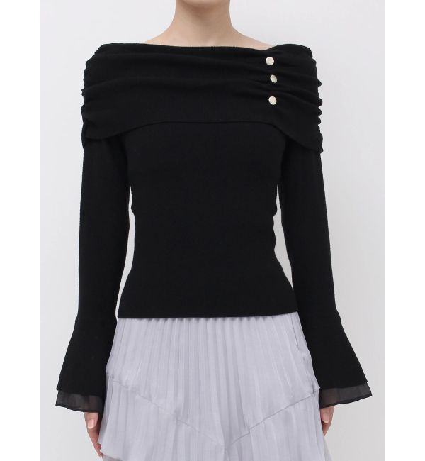 dazzlin「オフショルライクギャザーニット」|ニット・セーター|