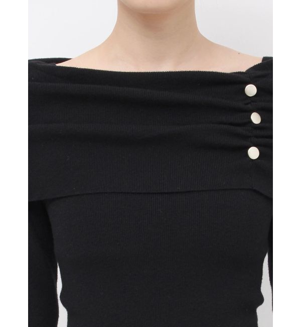 dazzlin「オフショルライクギャザーニット」|ニット・セーター|