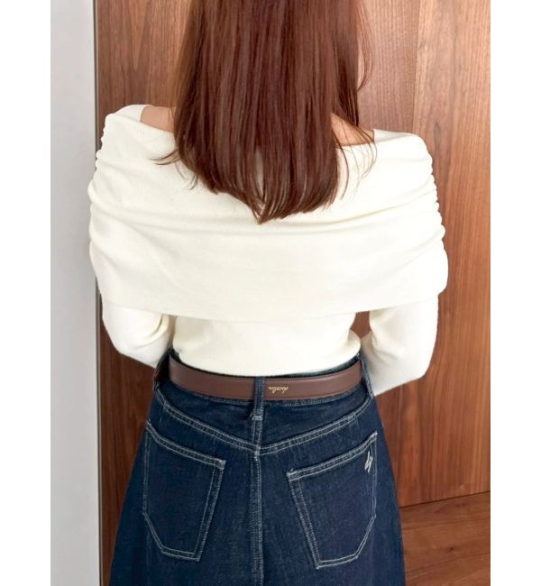 dazzlin「オフショルライクギャザーニット」|ニット・セーター|