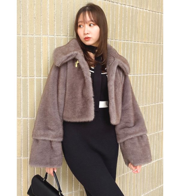 dazzlin「【20周年記念復刻！】ビットショートミンクライクファーコート」|その他|