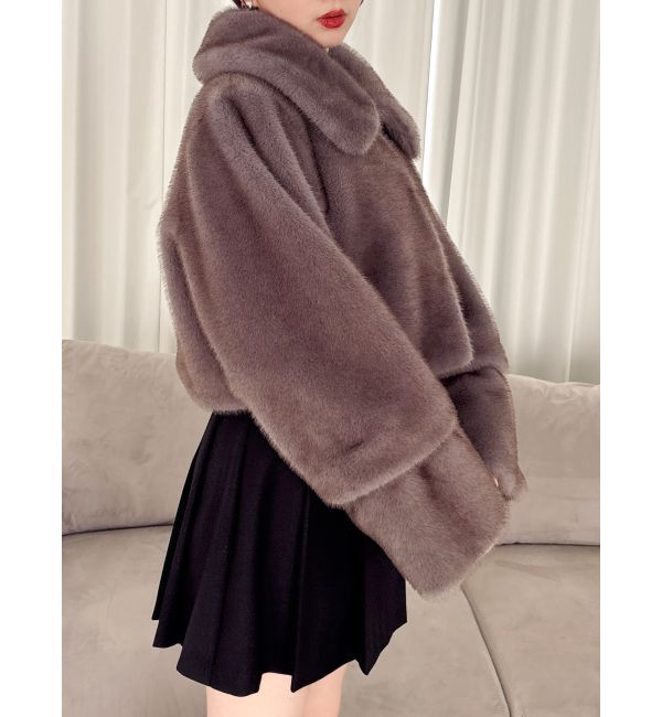 dazzlin「【20周年記念復刻！】ビットショートミンクライクファーコート」|その他|