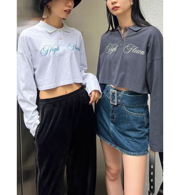 EMODA「グラフィカルポロロングTシャツ」|Tシャツ・カットソー|