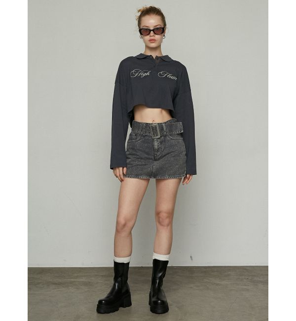 EMODA「グラフィカルポロロングTシャツ」|Tシャツ・カットソー|