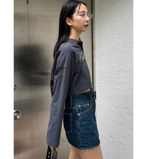 EMODA「グラフィカルポロロングTシャツ」|Tシャツ・カットソー|