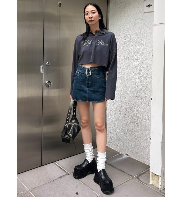 EMODA「グラフィカルポロロングTシャツ」|Tシャツ・カットソー|