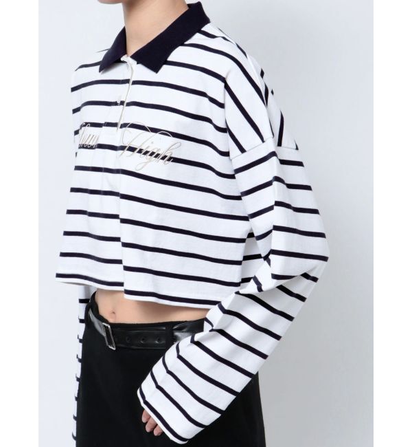 EMODA「グラフィカルポロロングTシャツ」|Tシャツ・カットソー|