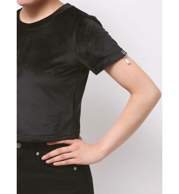 EMODA「アイレットパールベロアTシャツ」|Tシャツ・カットソー|