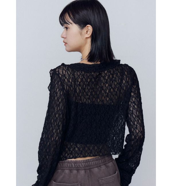 EMODA「ラッフルハングクロップドブラウス」|シャツ・ブラウス|