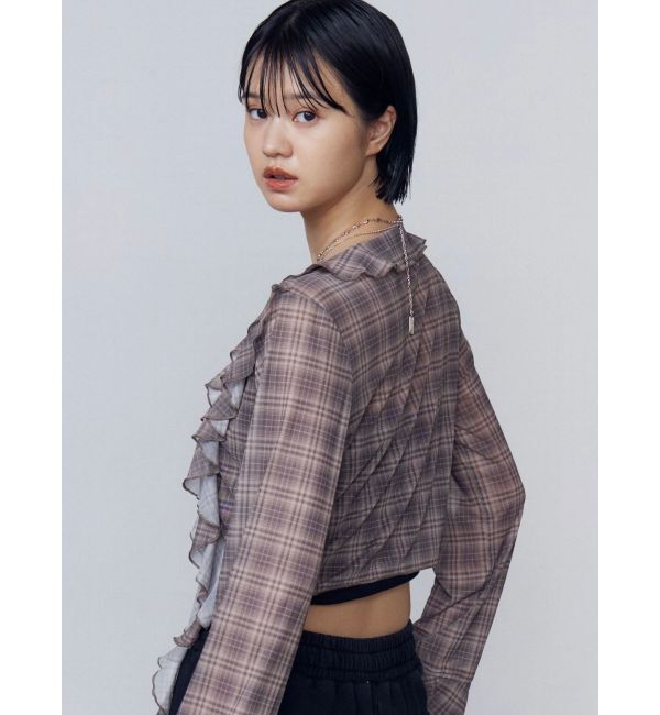 EMODA「ラッフルハングクロップドブラウス」|シャツ・ブラウス|