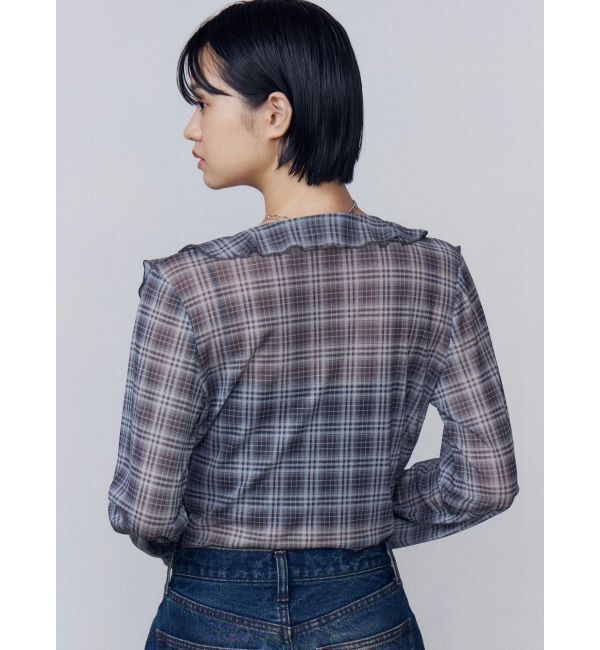 EMODA「ラッフルハングクロップドブラウス」|シャツ・ブラウス|
