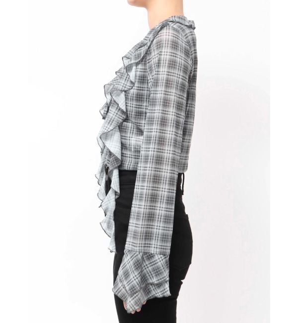 EMODA「ラッフルハングクロップドブラウス」|シャツ・ブラウス|