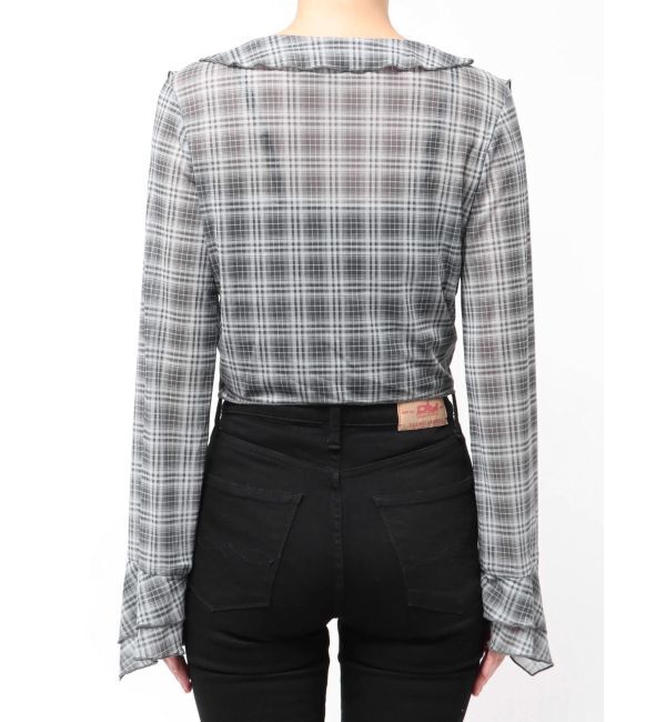 EMODA「ラッフルハングクロップドブラウス」|シャツ・ブラウス|