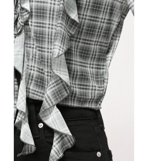 EMODA「ラッフルハングクロップドブラウス」|シャツ・ブラウス|