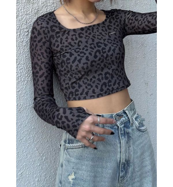 EMODA「シアーベロアプレートクロップトップ」|Tシャツ・カットソー|