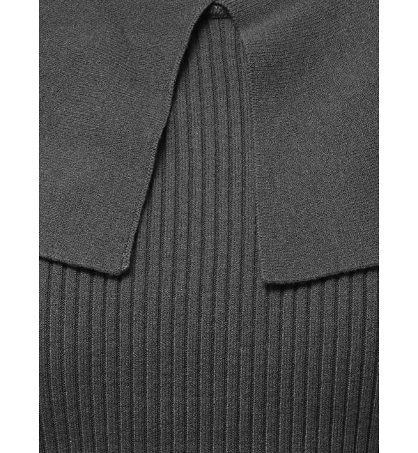 MERCURYDUO「オープンショルダーラッフルハーフスリーブニット」|ニット・セーター|