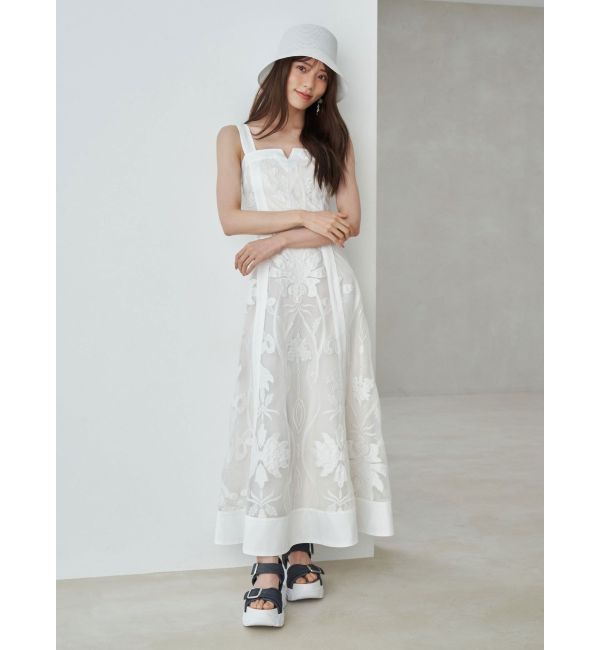MERCURYDUO「【追加生産/新色追加】カットワークレースキャミワンピース」|ワンピース|