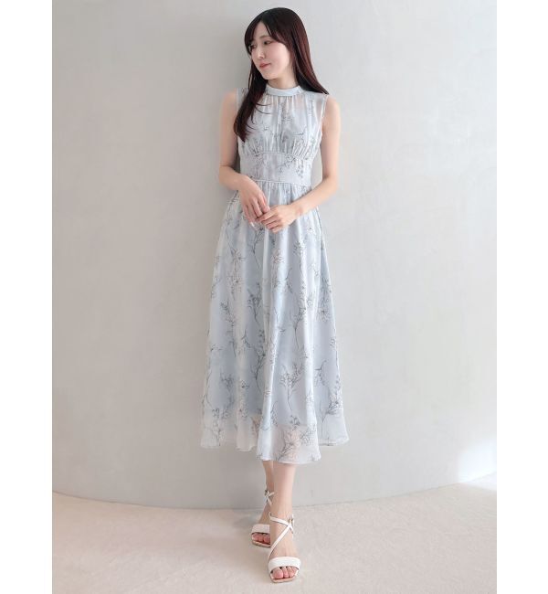 MERCURYDUO「【追加生産】花柄バックレースアップワンピース」|ワンピース|