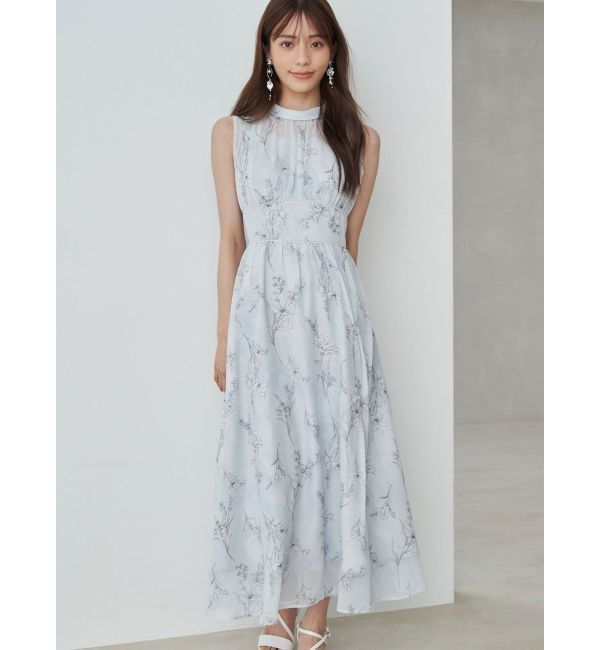MERCURYDUO「【追加生産】花柄バックレースアップワンピース」|ワンピース|