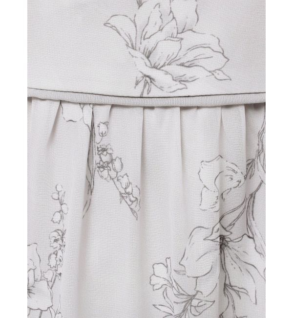 MERCURYDUO「【追加生産】花柄バックレースアップワンピース」|ワンピース|