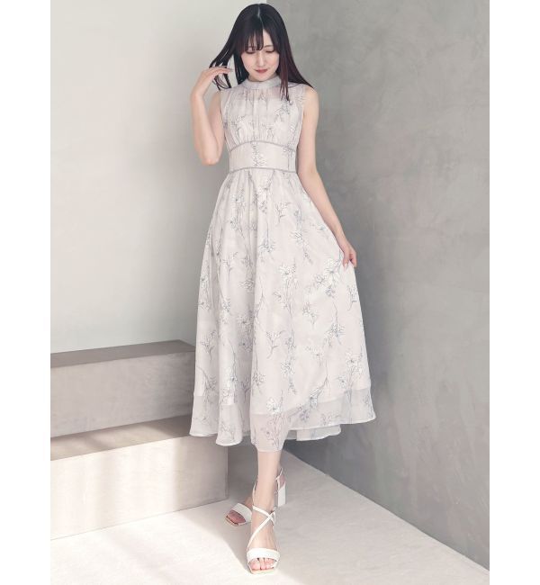 MERCURYDUO「【追加生産】花柄バックレースアップワンピース」|ワンピース|