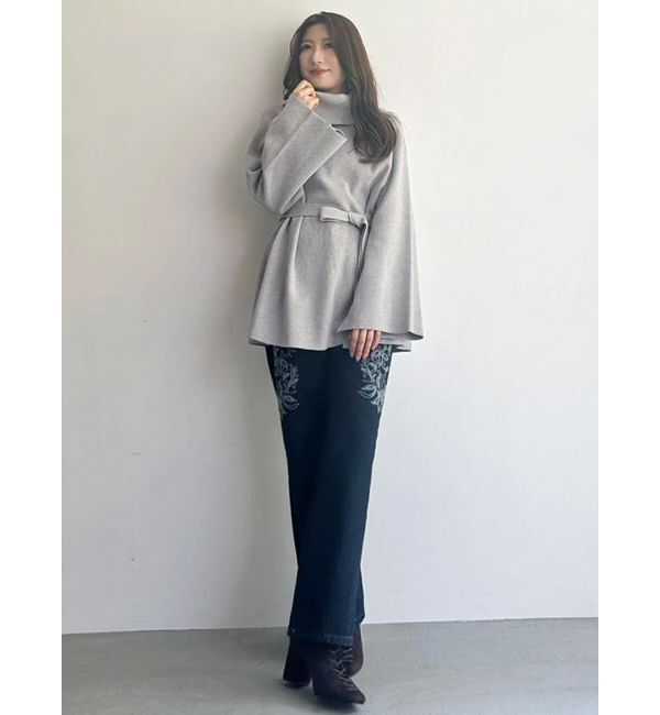 MERCURYDUO「カットワーク刺繍デニムストレートパンツ」|その他|